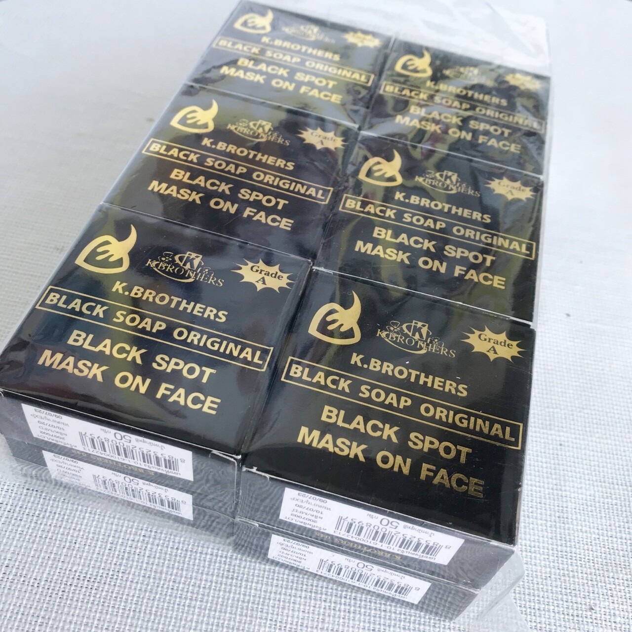 24x K-BROTHERS Original Beauty Care Face Out For Black Spot Whitening Soap 50g.