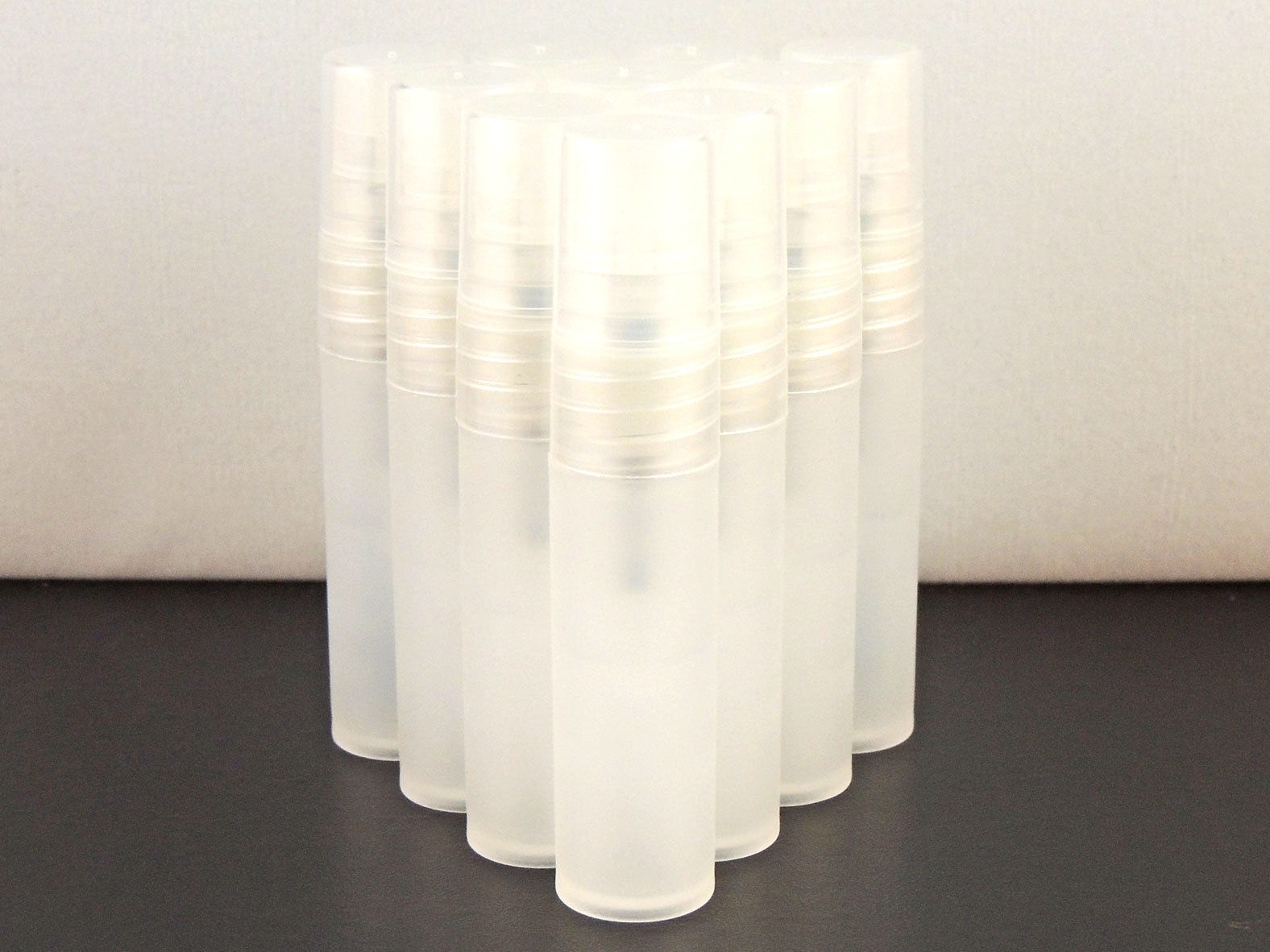 10 CLEAR PLASTIC ATOMIZER SPRAY BOTTLES 5ml .17fl oz REFILLABLE TRAVEL SAMPLES
