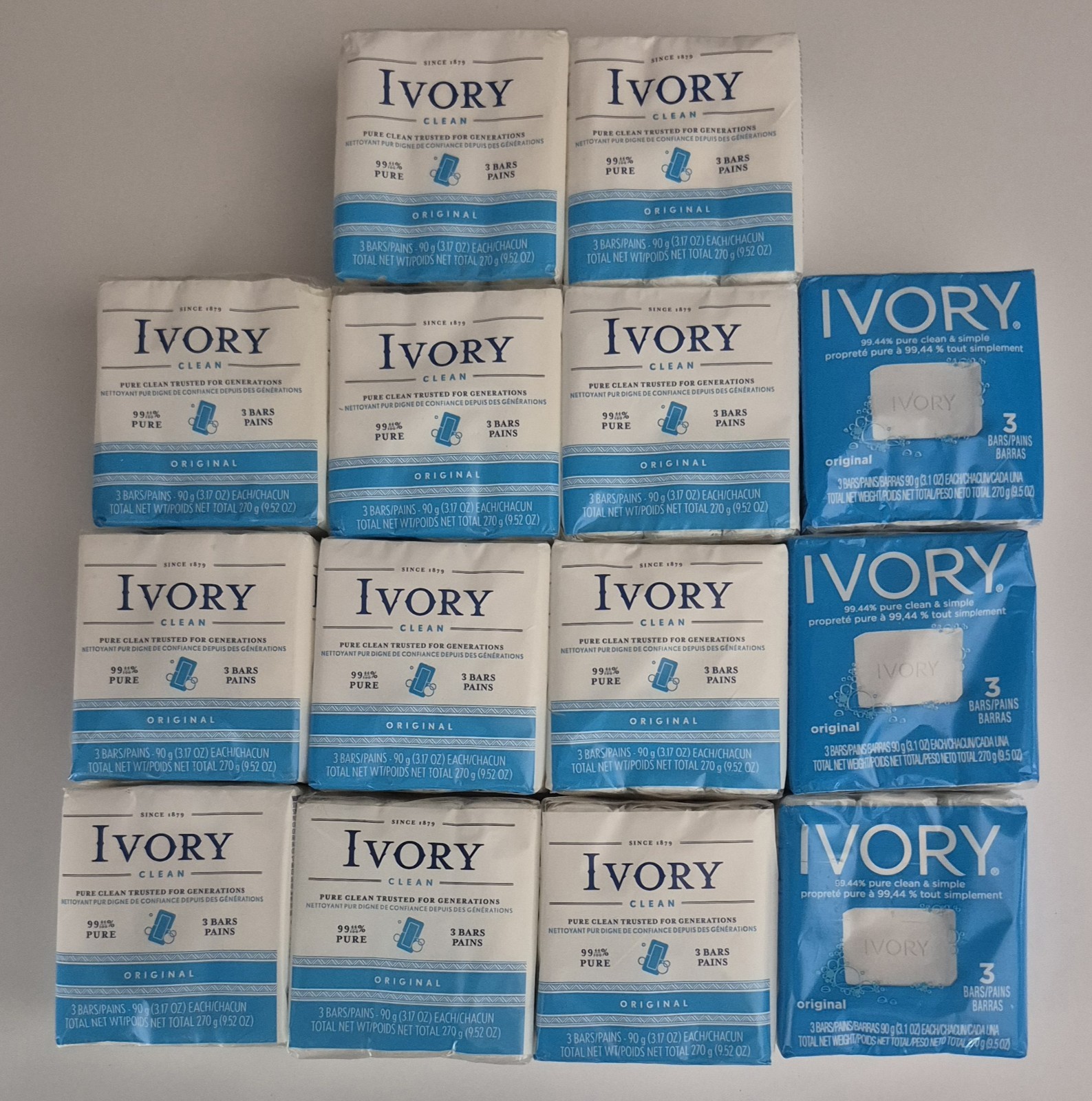 LOT of 14 3 Packs NOS Ivory Clean Original New Sealed