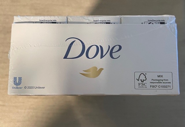 Dove Sensitive Skin Travel Size 1 oz Bars Case/30 NIB Fragrance Free