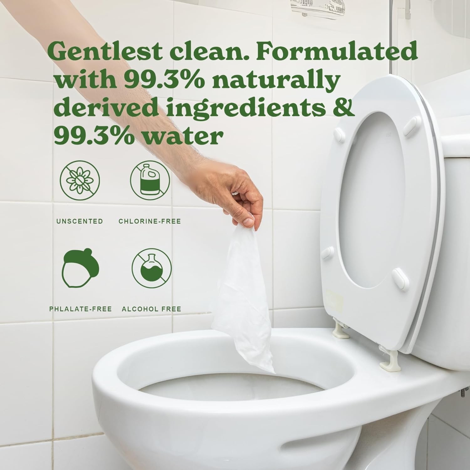 Certified Flushable Septic Safe Biodegradable Tree Free Disposable Baby Wipes