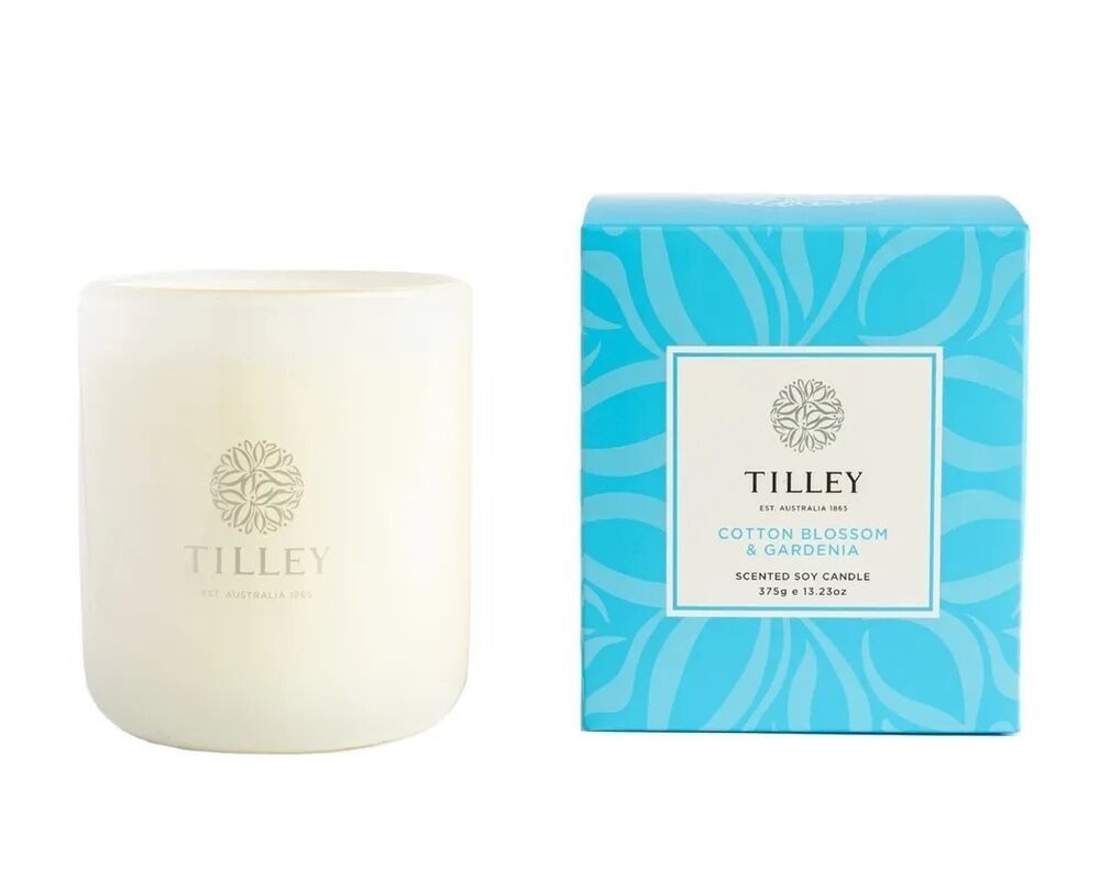 Tilley Rainbow Collection – Fresh Cotton Blossom & Gardenia Soy Candle