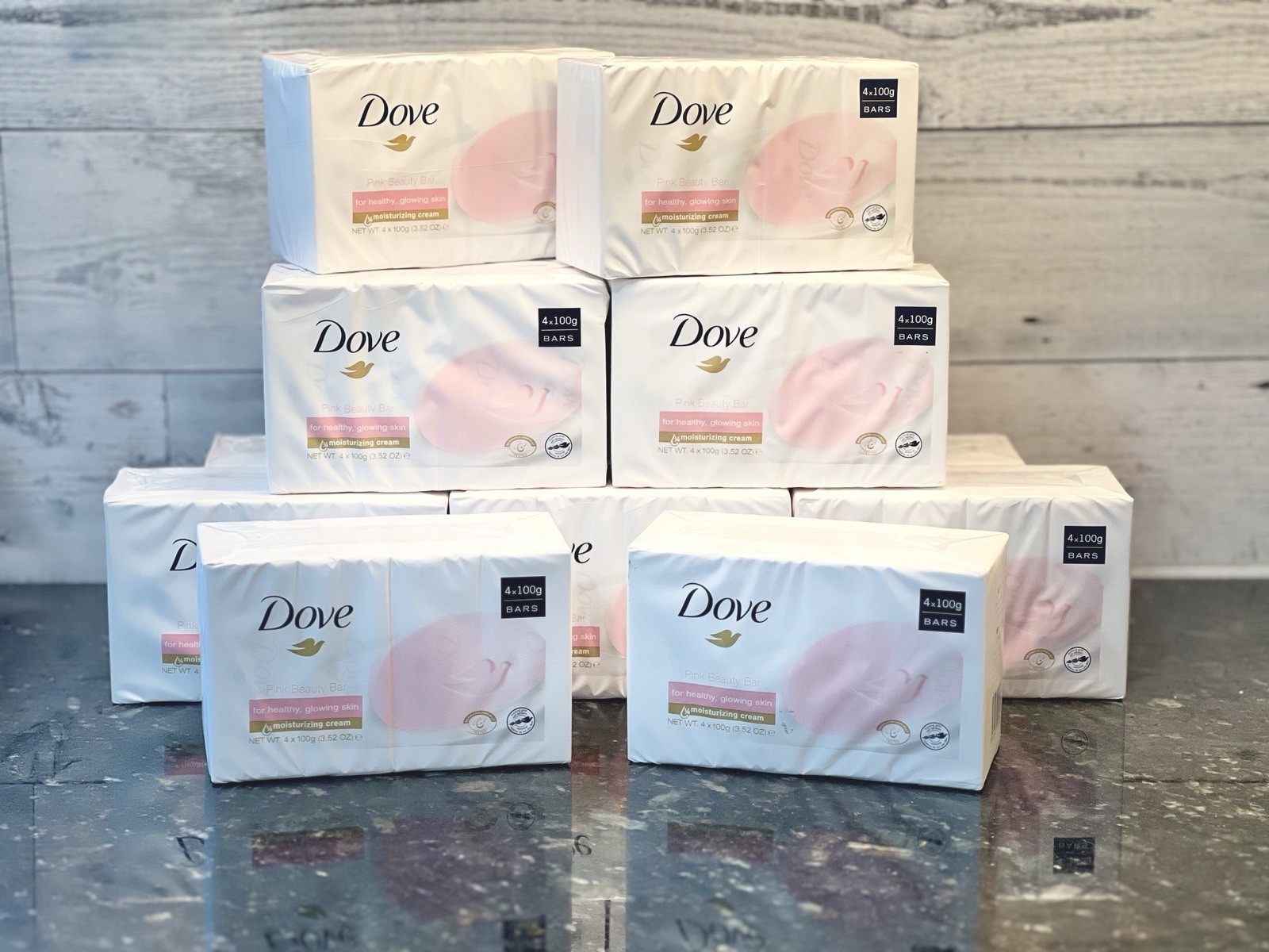 Dove Pink Beauty Bar Soap 4 Pack 100g | Moisturizing Cream | Gentle Skin Care