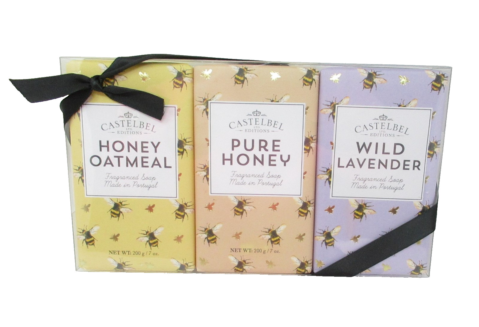 Castelbel Luxury Bath Bar Soap 3pk LTD Pure Honey, Lavender, Honey & Oatmeal