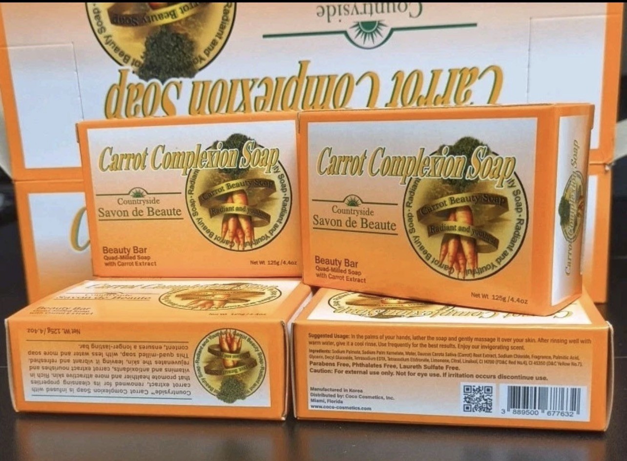 6-Pack CARROT COMPLEXION SOAP BEAUTY BAR WITH CARROT OIL 125g (each)