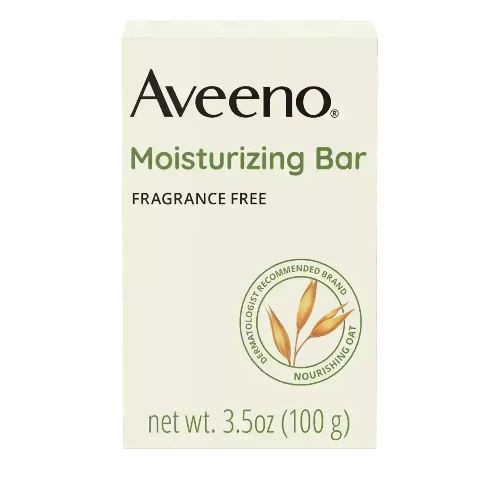 AVEENO Moisturizing Bar Soap Fragrance Free Face Cleansing Bar Soap 3.5 oz