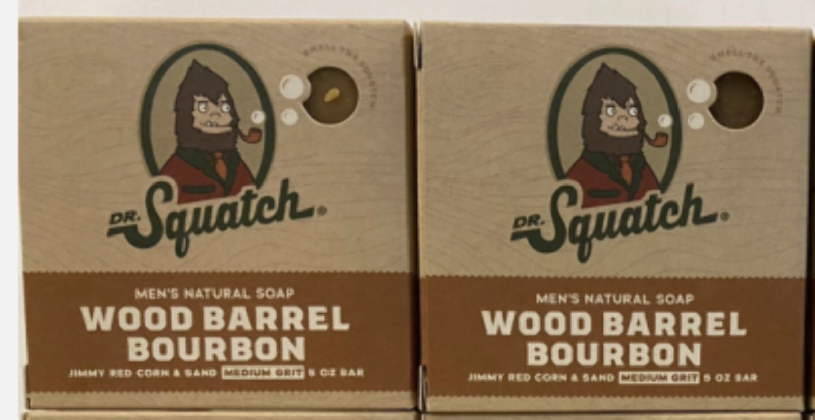 3x Dr. Squatch All Natural Bar Soap for Men with Medium Grit, Wood Barrel Bourbo
