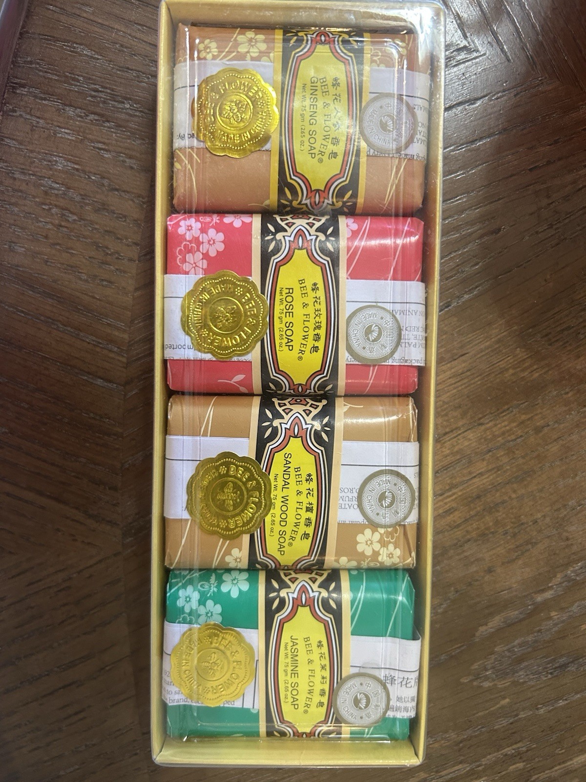 Bee and Flower Brand Soap Gift Set 4 Pack 2.65 oz Bars New Sealed