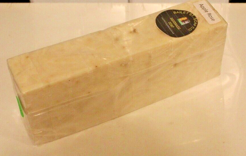 Apple Rose Cold Processed handmade soap loaf, 10 precut bars- FREE Shipping