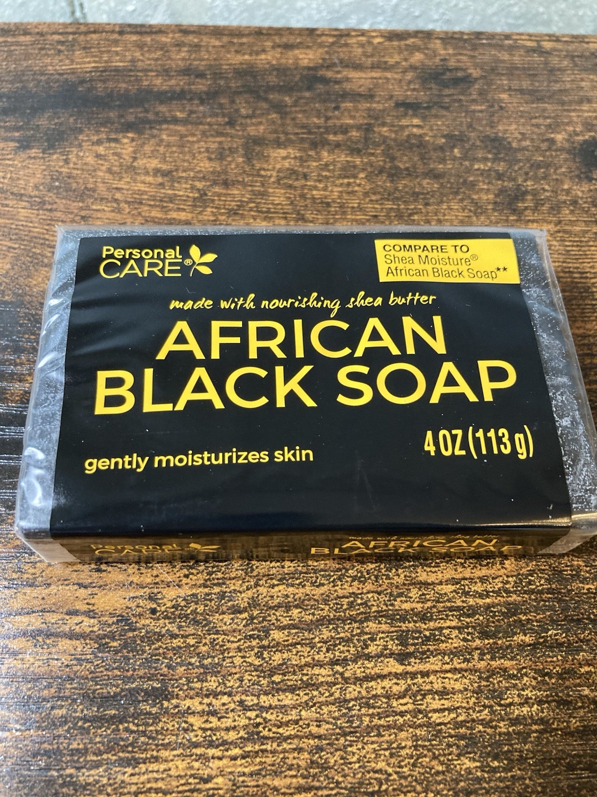 Personal Care African Black Soap With Shea Butter 4oz Bar New QUANTITY OF 1