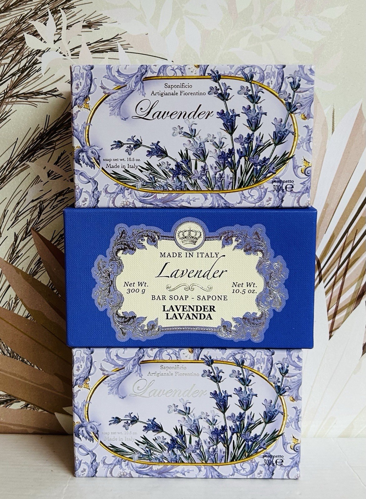 3-Pack Saponificio ~ Lavender Handmade Bar Soap from Italy 10.5 fl oz Each