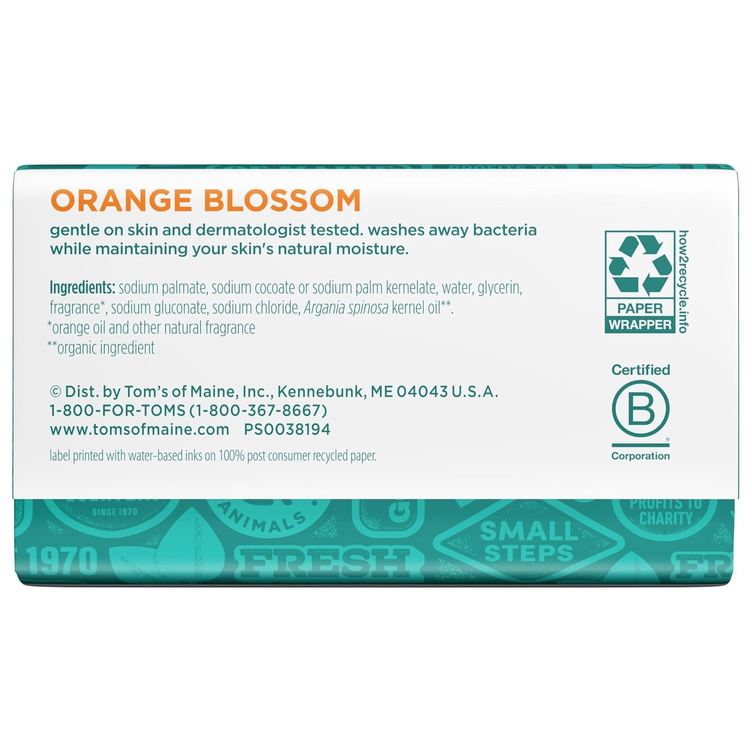 Tom’s of Maine Orange Blossom Soap, 5 oz Bars (Pack of 6)