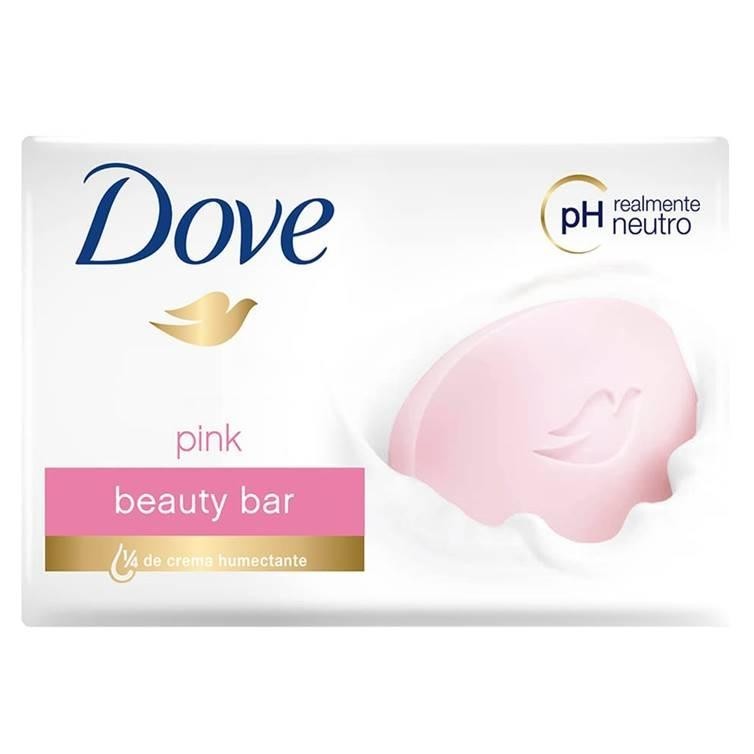 Dove Pink Beauty Bar with 1/4 Moisturizing Cream 6 Gentle Cleansing Bar for Face