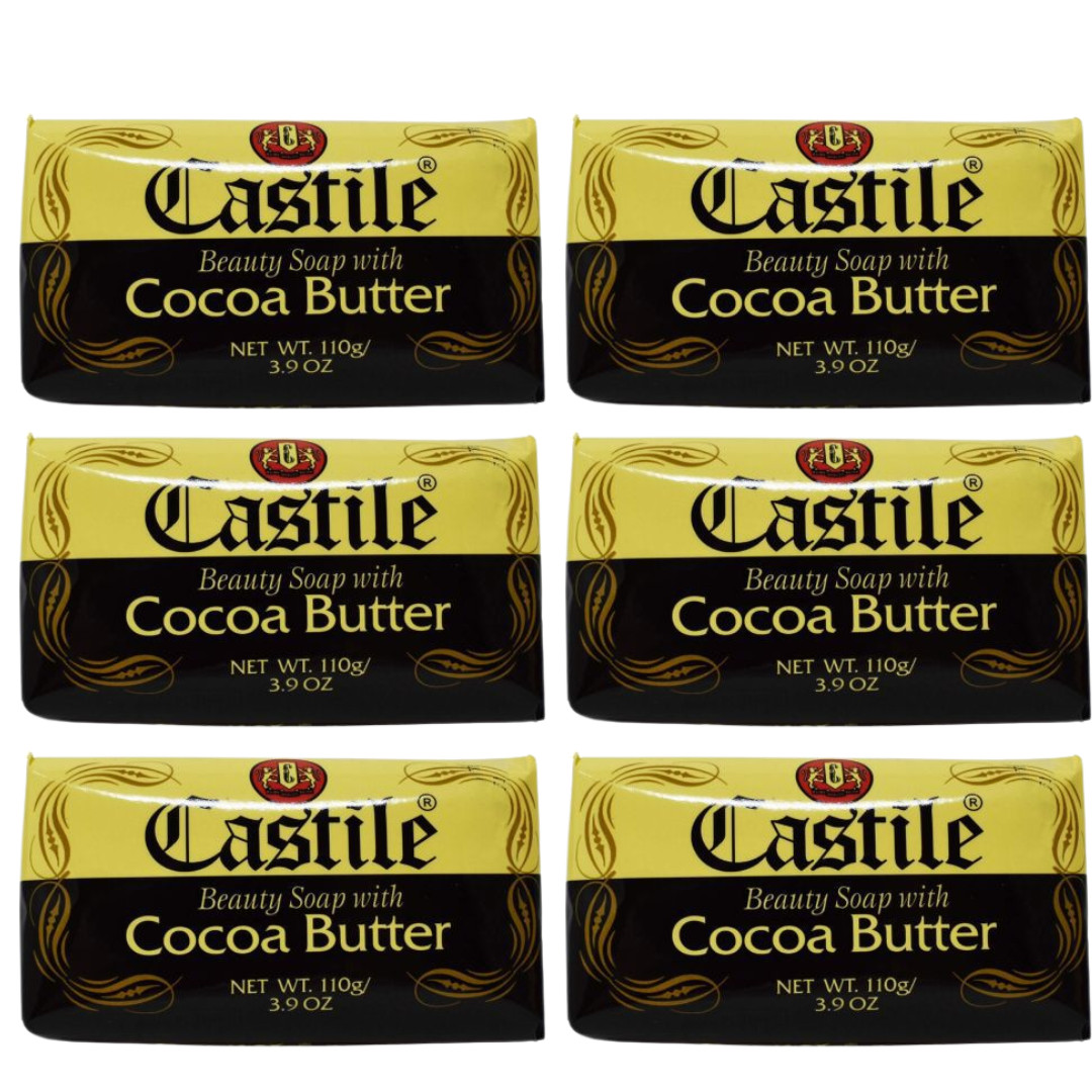 CASTILE BEAUTY SOAP WITH COCOA BUTTER 110g (6 pack) – Tariffs paid by us for US