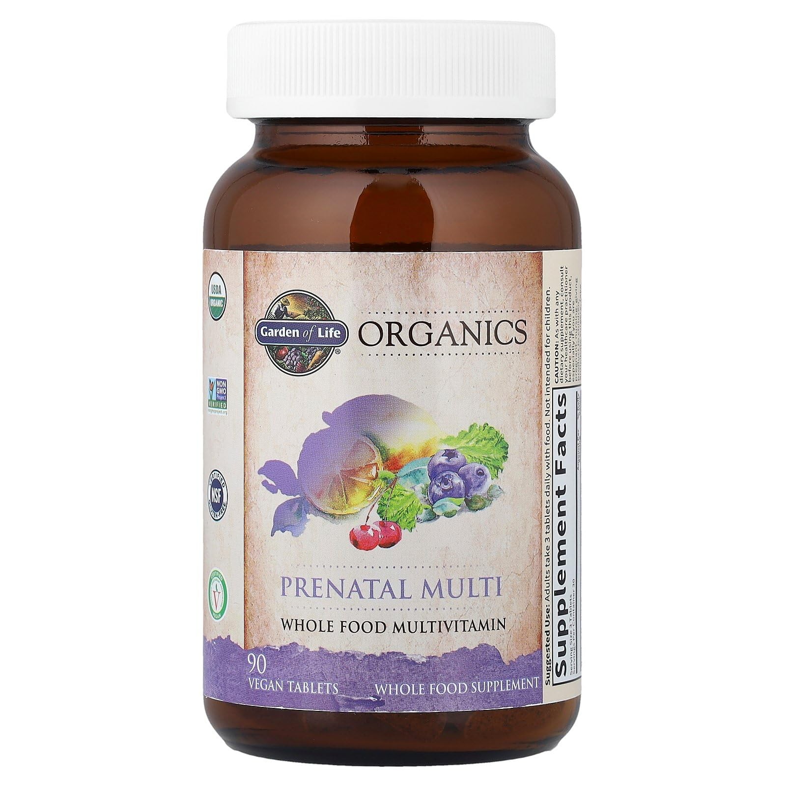 Garden of Life Organics Prenatal Multivitamin with 90 Count (Pack 1)
