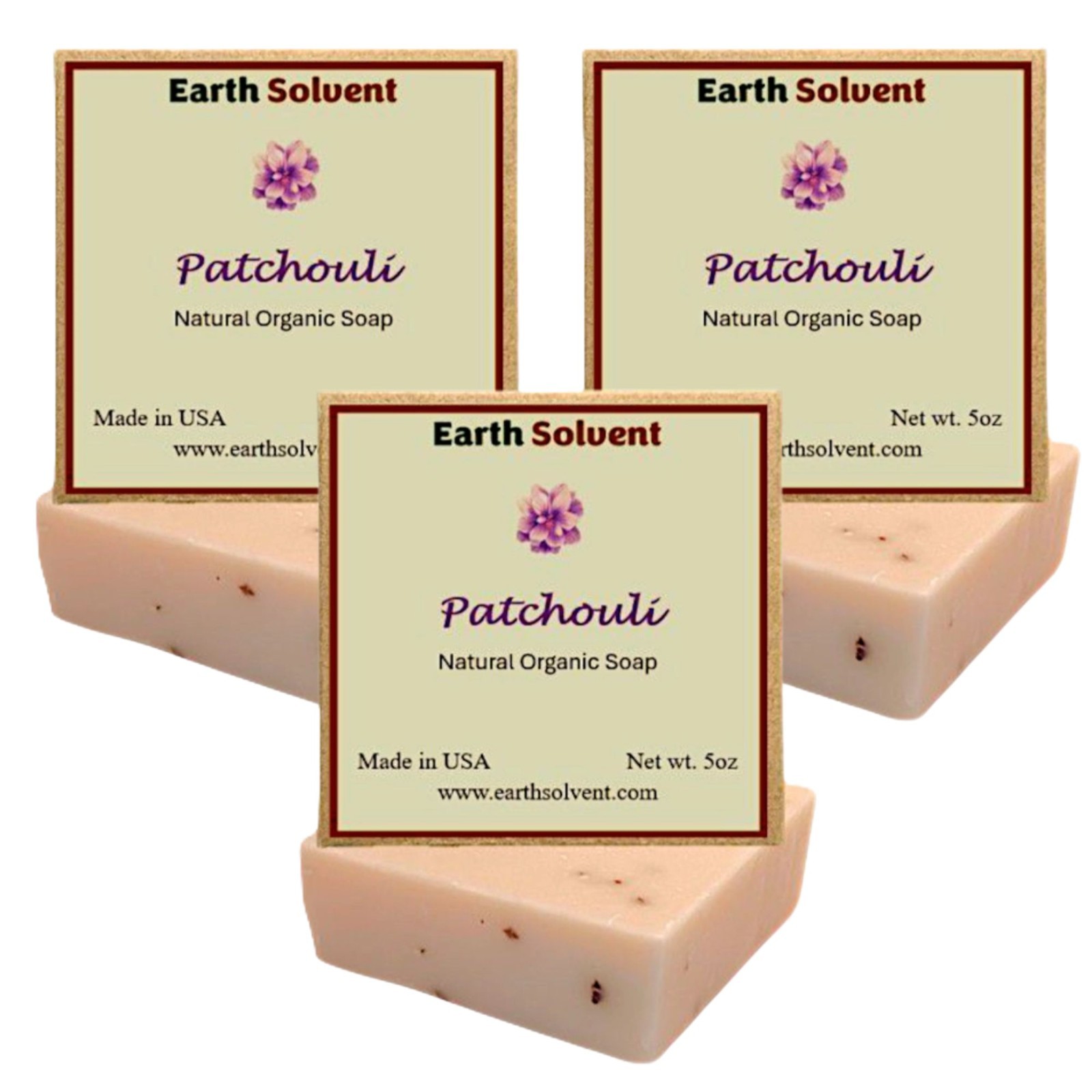 All Natural Organic Bar Soaps Cold Process Soap Made in USA 5oz each Pack of 3