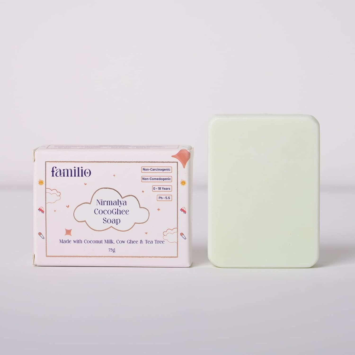 Familio CocoGhee Nirmalaya Kids Bathing Soap Moisturizing & Mild for Daily Use