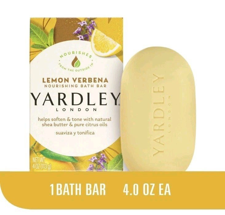 NEW! YARDLEY LONDON (4.0 Oz.) 113g Bar 🍋●LEMON VERBENA● Moisturizing Bar Soap🫧