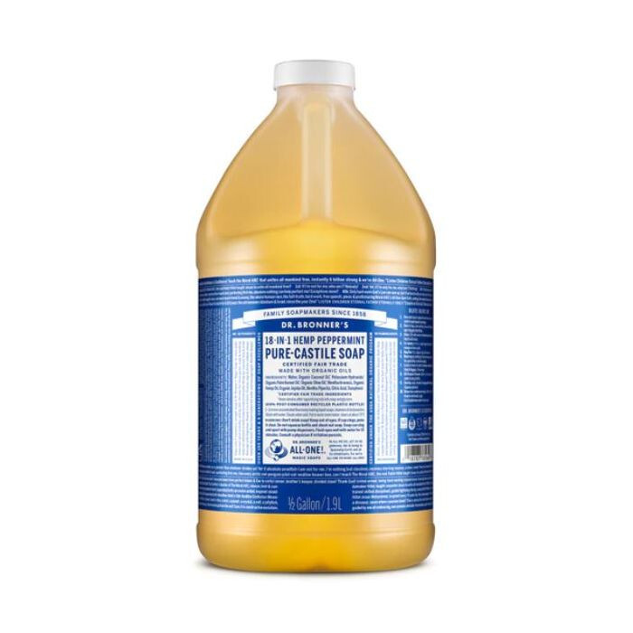 Dr. Bronner’s Pure-Castile Liquid Soap, Peppermint, 64 fl. oz