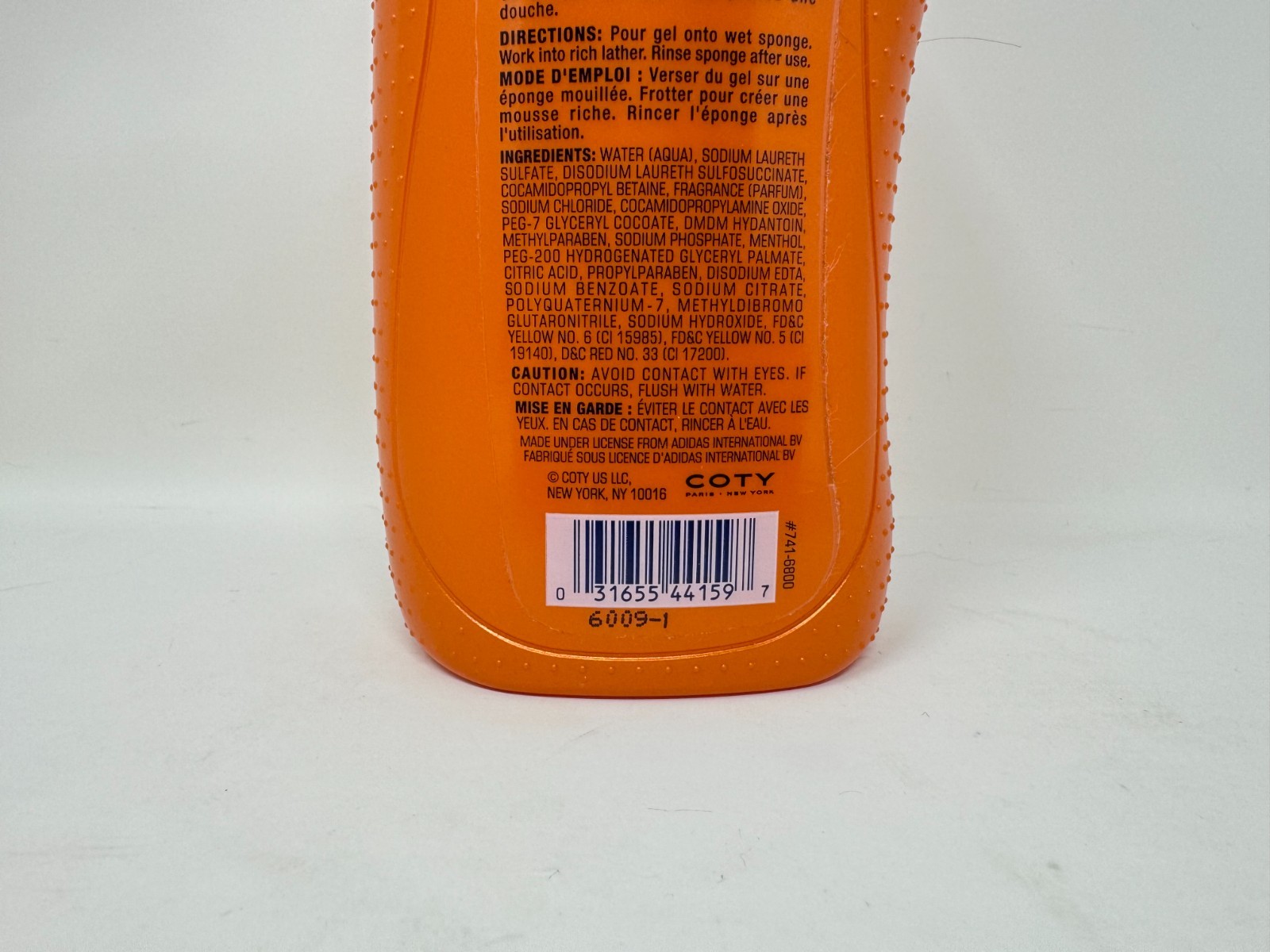 Adidas Body Wash Sport Fever VTG DISCONTINUED NOS 13.5 Oz For Men Active Y2K