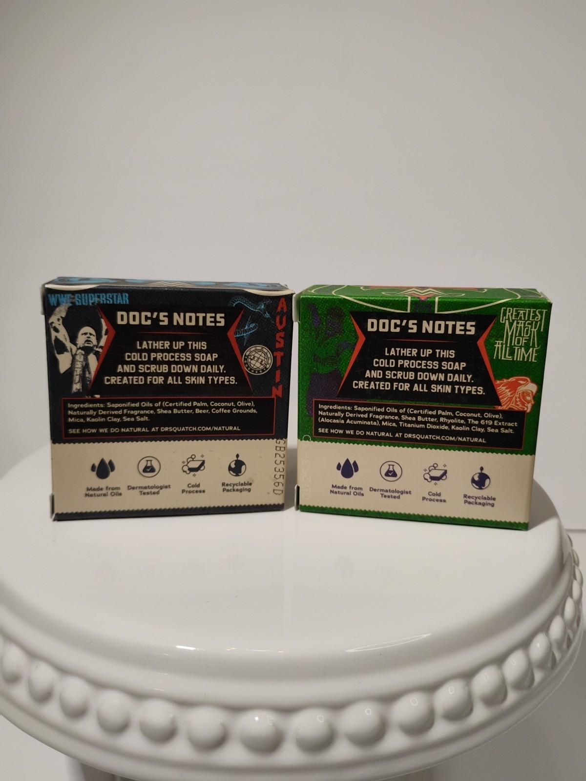 (2 PACK) Dr. Squatch Men’s Natural Soap – Stone Cold Stunner, Mysterio Magic5 oz