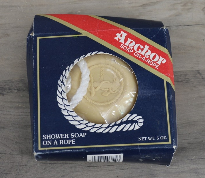 Vintage Anchor Soap on a Rope 5 oz Men’s Fragrance Soap New Old Stock NOS w/ Box