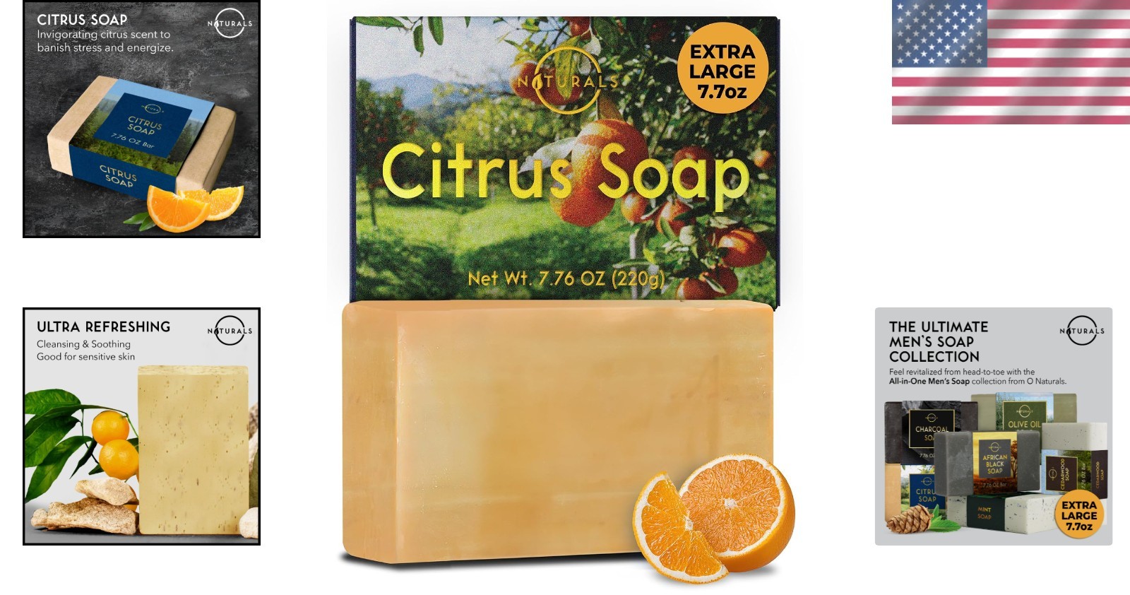 Citrus Men’s Organic Exfoliating Soap Bar