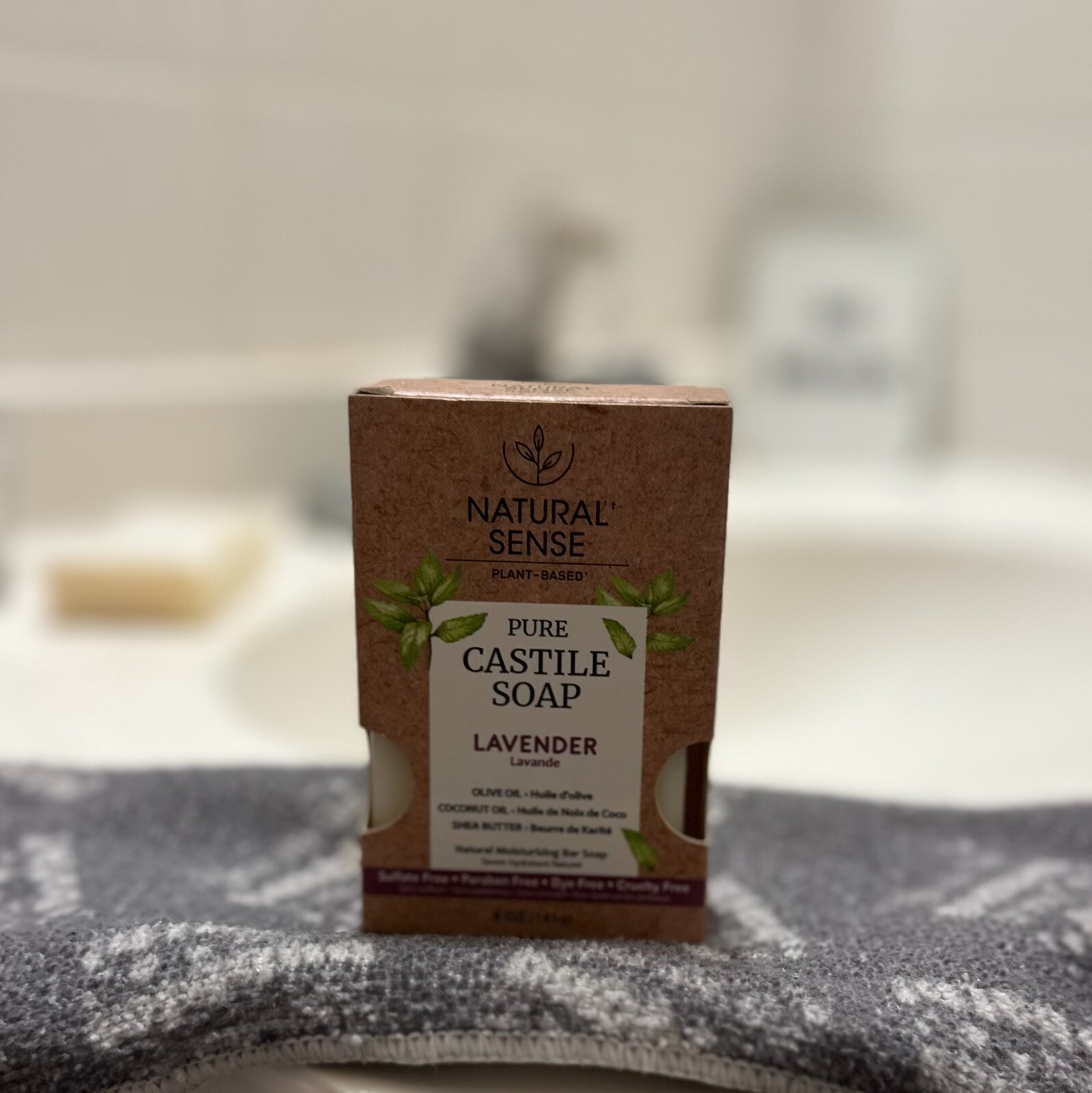 4 PACK. Natural Sense. Plant- Based. Lavender, Almond, Peppermint, Black Noir