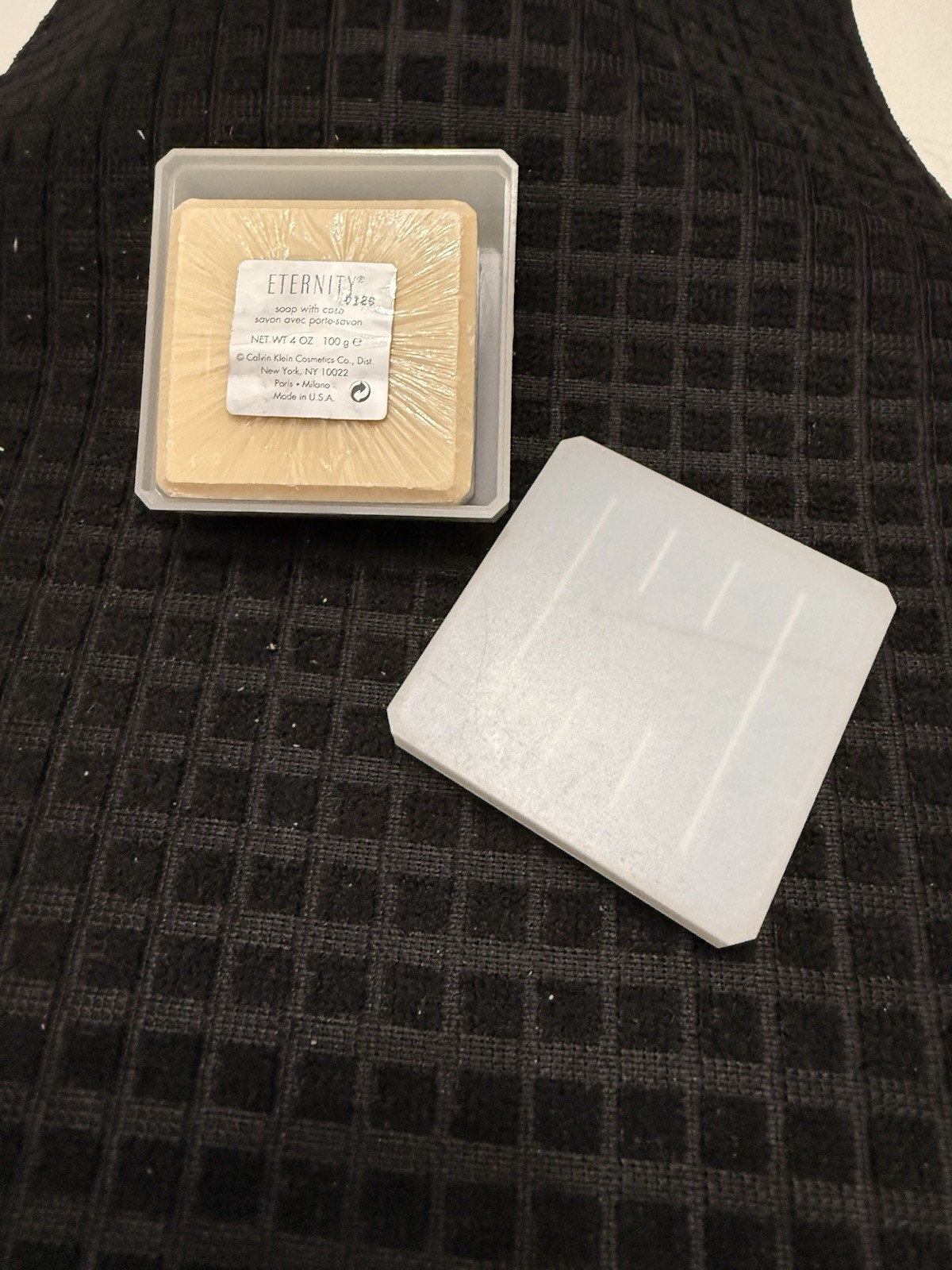 Vtg CALVIN KLEIN Eternity Bath Soap 3 Oz Sealed In Plastic Case Rare NOS