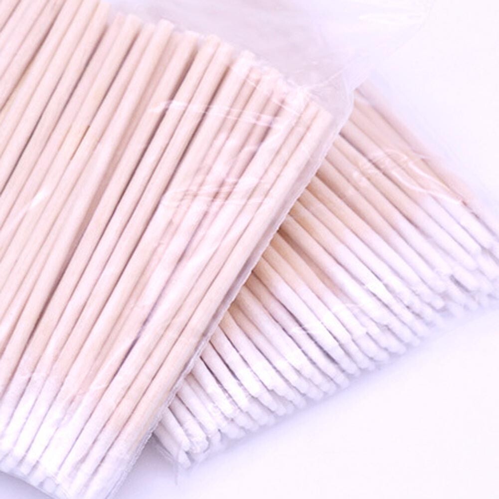 100Pcs Cotton Swabs Swab Q-Tips 3″ Long Wood Wooden Handle Cleaning Applicators