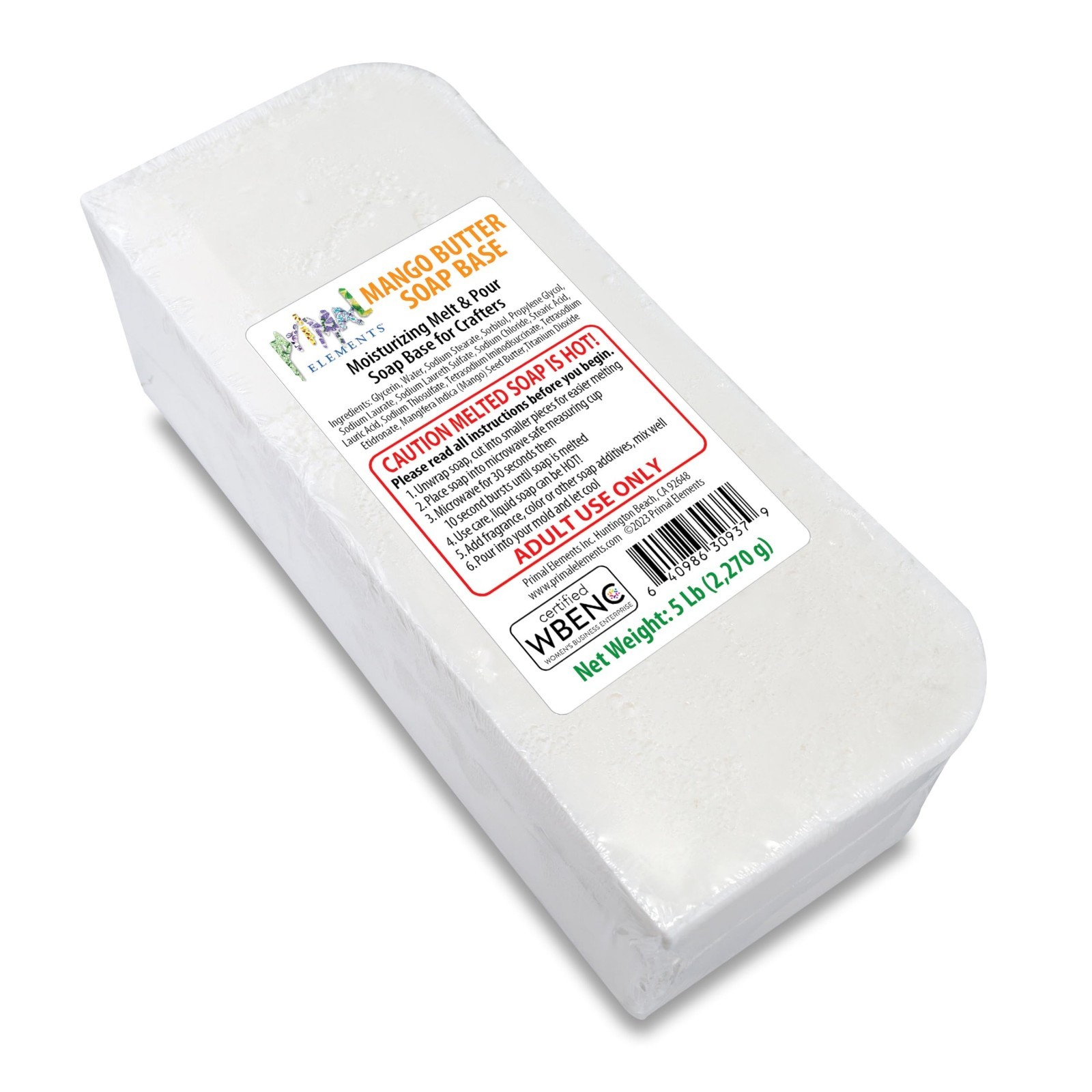 Moisturizing Mango Butter Soap Base – Melt and Pour Glycerin for Crafting, 5 lbs