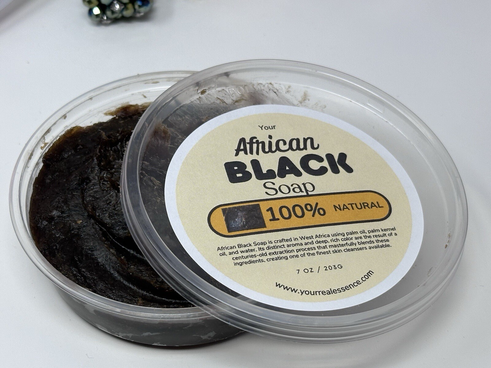 Raw African Black Soap Paste 100% Pure Natural Organic Face Body