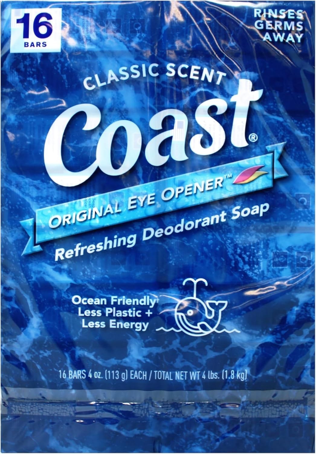 (16PK) COAST Classic ORIGINAL Scent REFRESHING Deodorant SOAP 4 Oz each SEALED