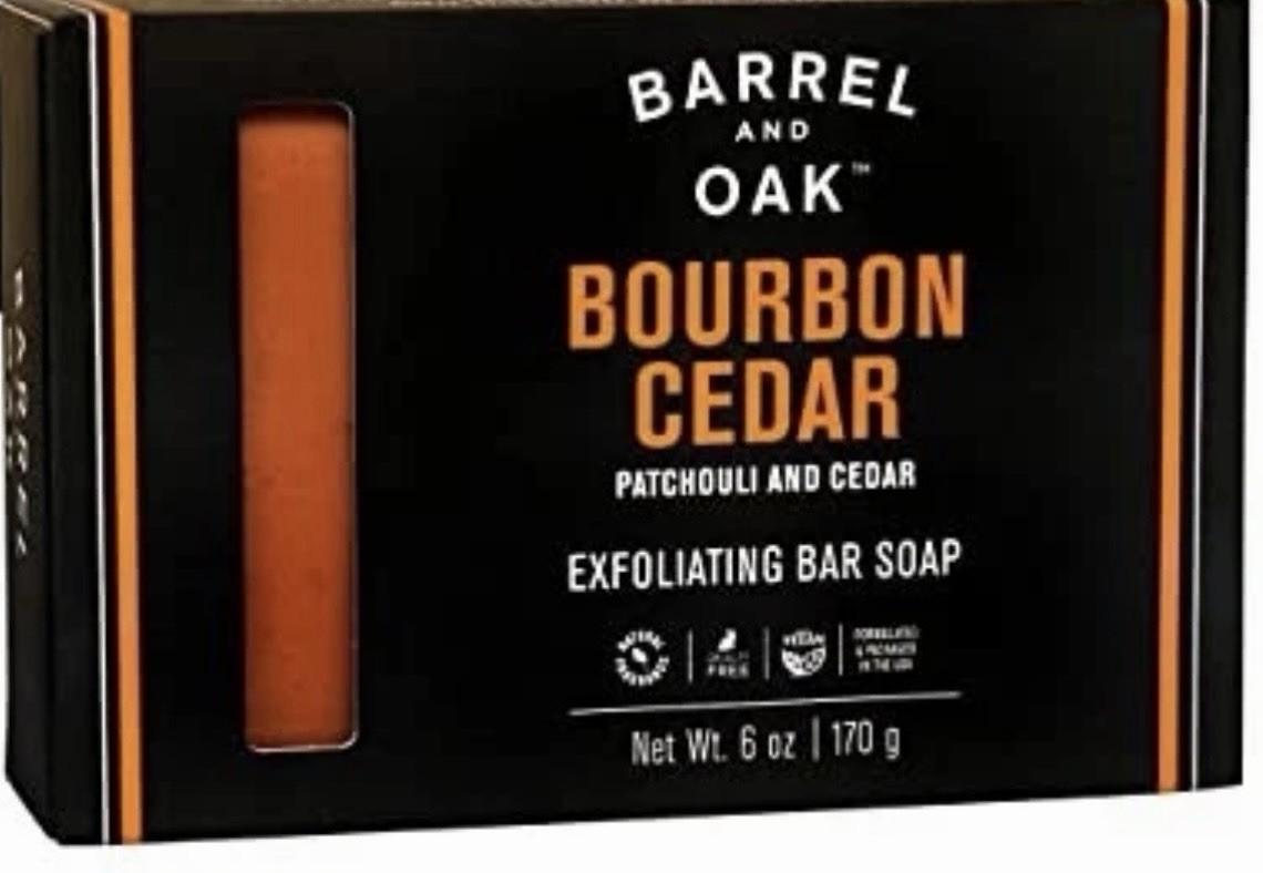 Barrel And Oak Bourbon Cedar Exfoliation Bar Soap