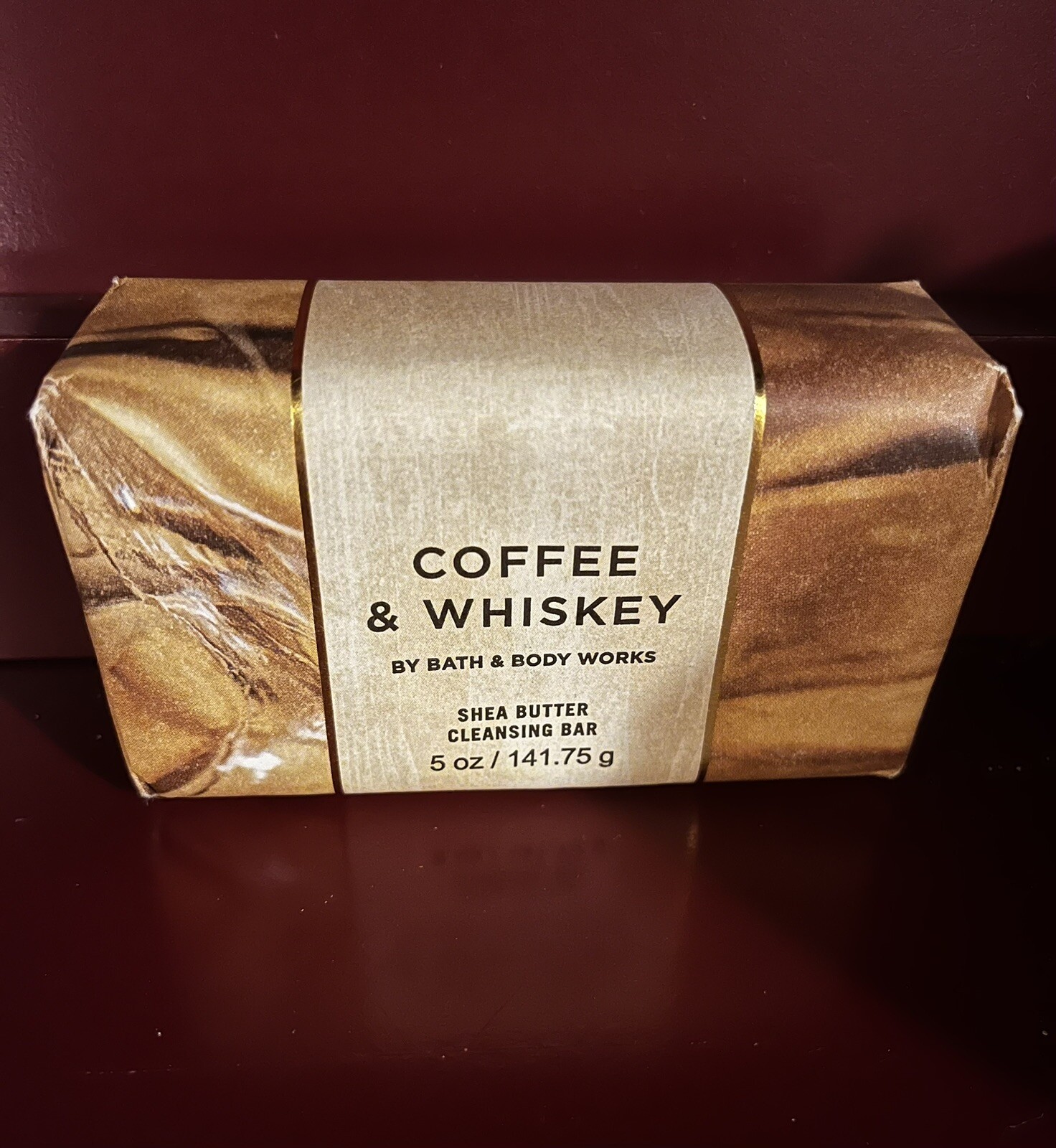 NEW Bath Body Works Coffee & Whiskey Shea Butter Cleansing Bar NIP Soap Mens