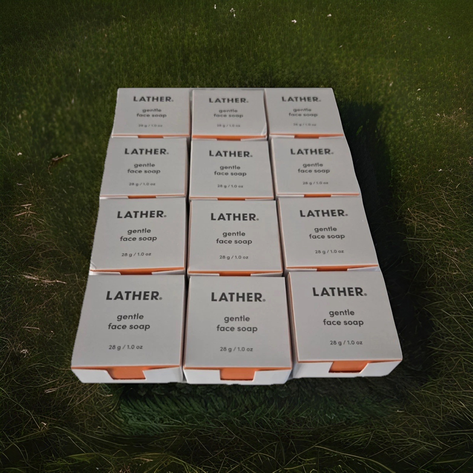 LATHER Gentle Face Soap Lot of 12 1 oz each NEW individually boxed travel Size