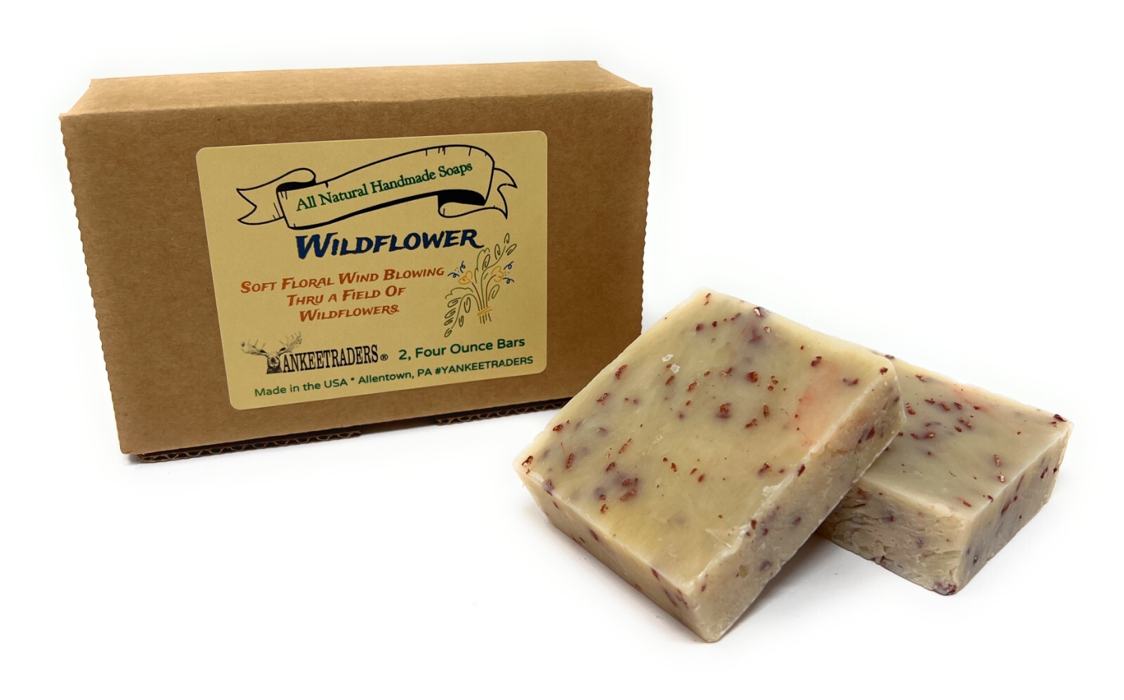 Wildflowers Soap – Natural, Vegan, Soaps ~ 2/4oz Bars ~ YANKEETRADERS®
