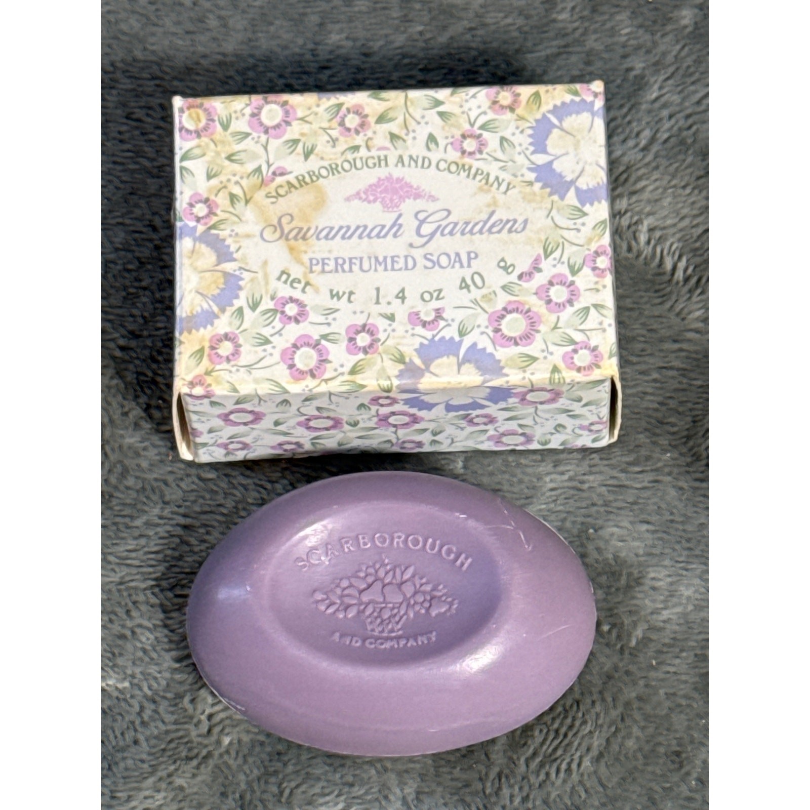 Scarborough & Company Savannah Gardens Perfumed Soap NOS 1987 1.4 oz Floral Box