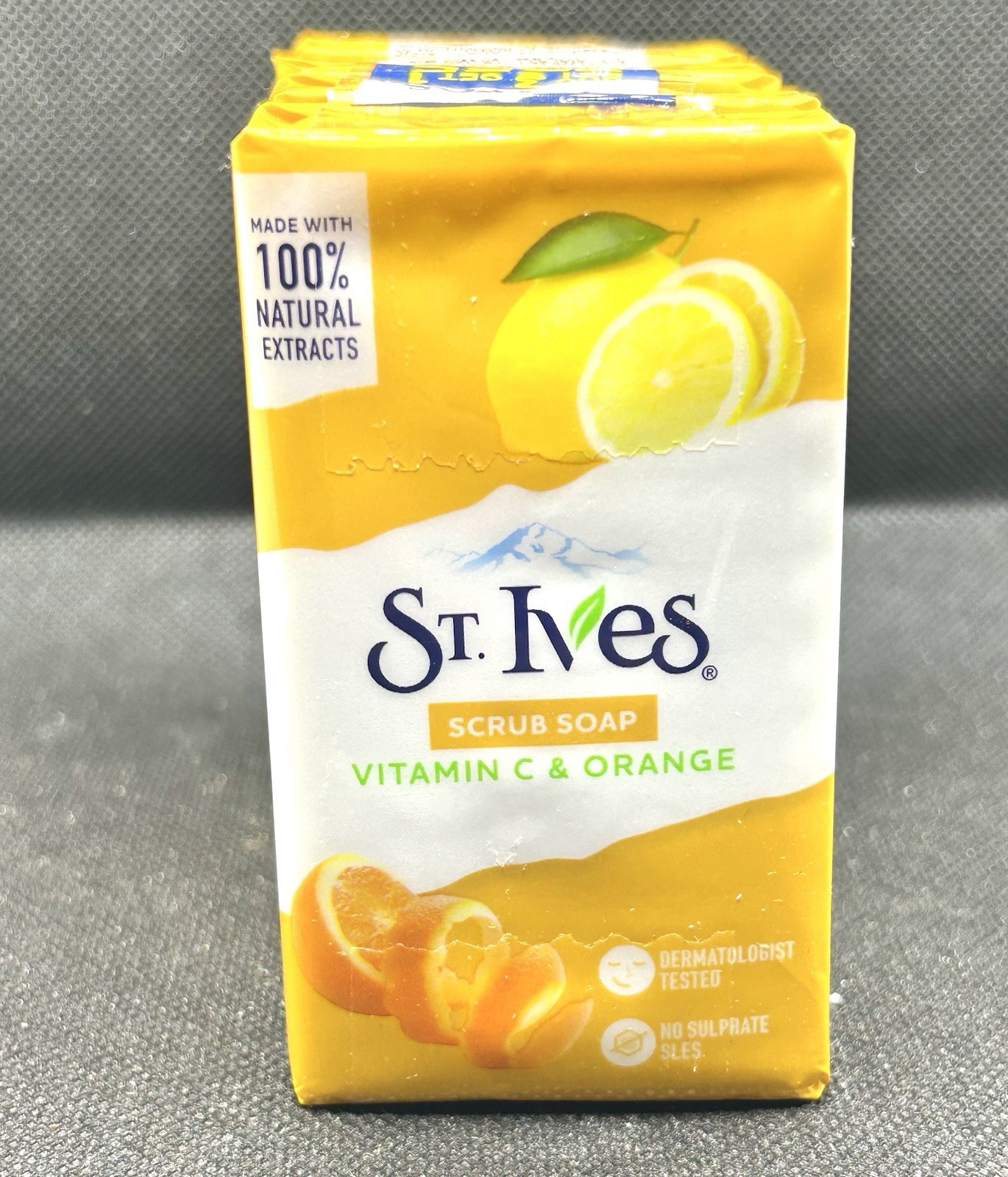 St. Ives Exfoliating Scrub Soap Vitamin C And Orange 4 Bars – 100g each New