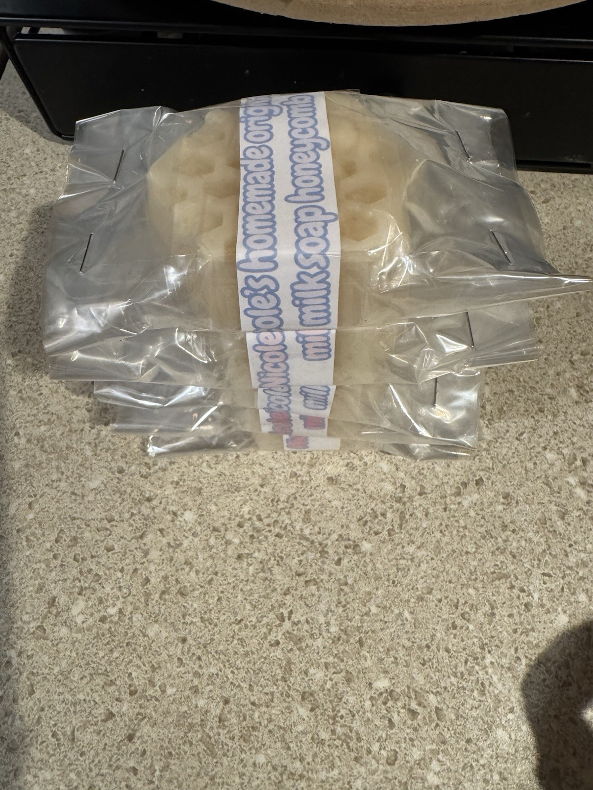 Homemade goats milk soap Bars Honeycomb UnScented 1-01-26
