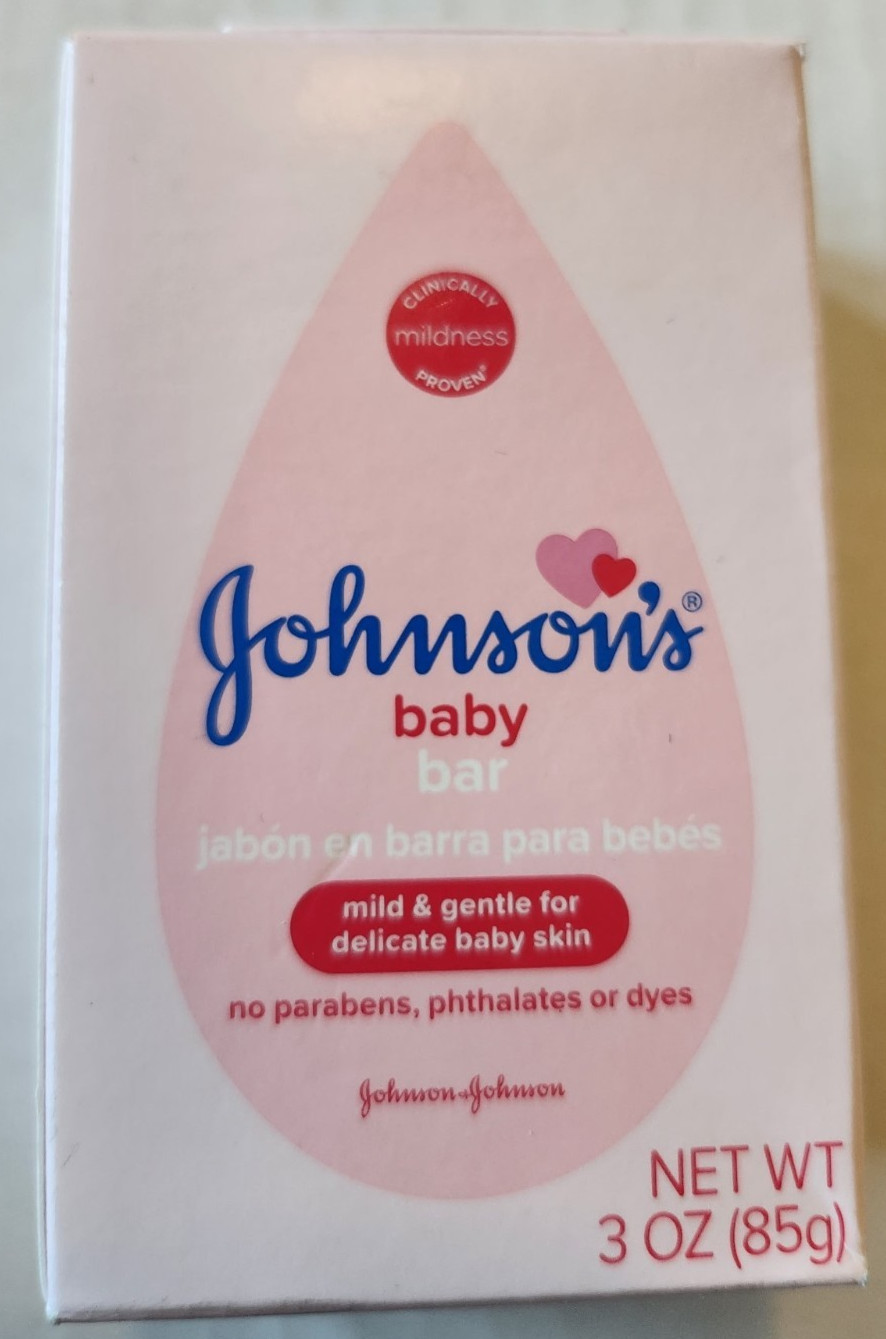 Johnson’s Baby Soap Bar Gentle for Baby Bath and Skin Care, Hypoallergenic, 3 oz