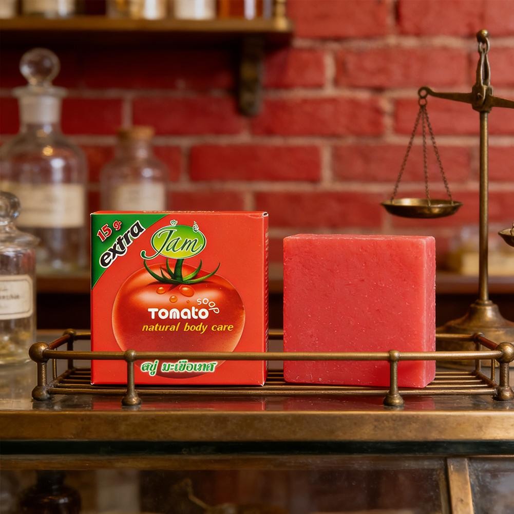 Jam Thailand Tomato Soap 65g Natural Ingredients Cleansing Body For I7L5