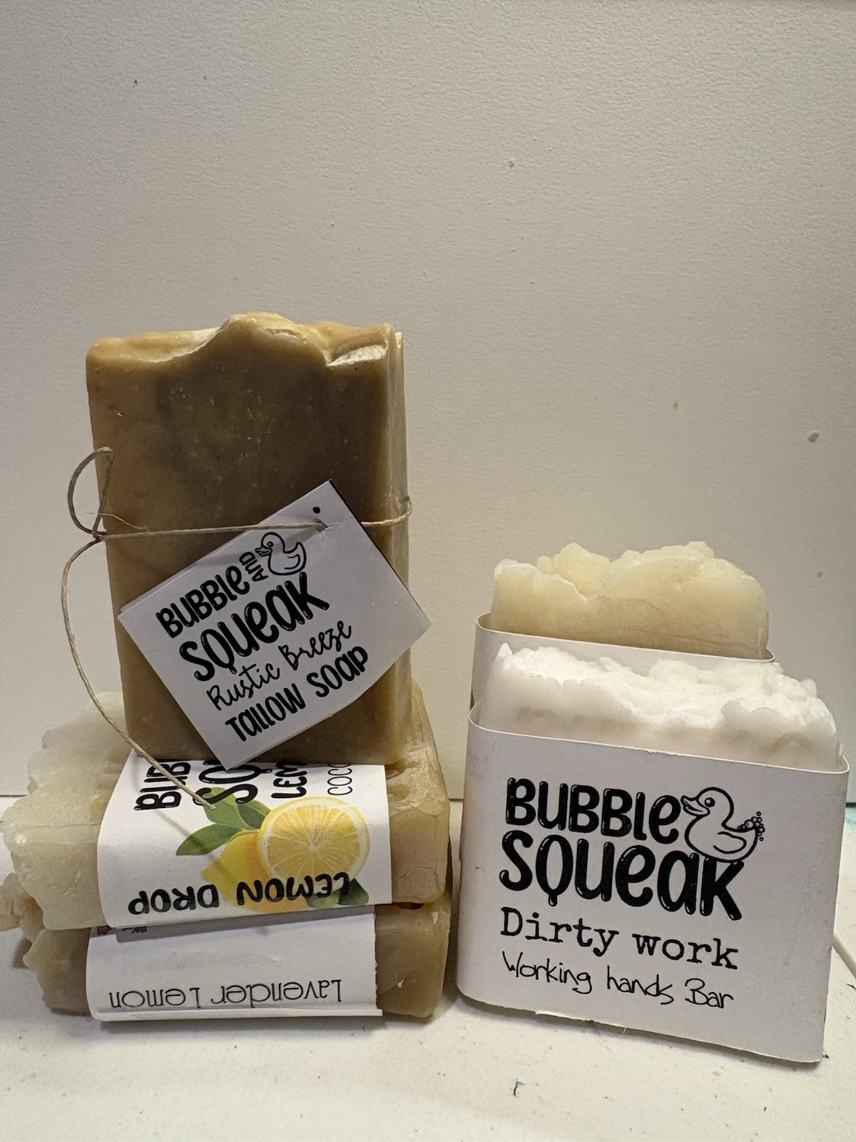 Handmade Tallow & Coconut Oil De-stash Soap bundles (20+ oz Total)