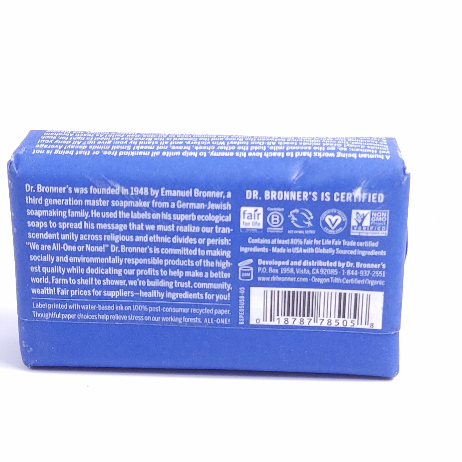 DR. BRONNER’S~All-One Hemp PEPPERMINT Pure-Castile Bar Soap