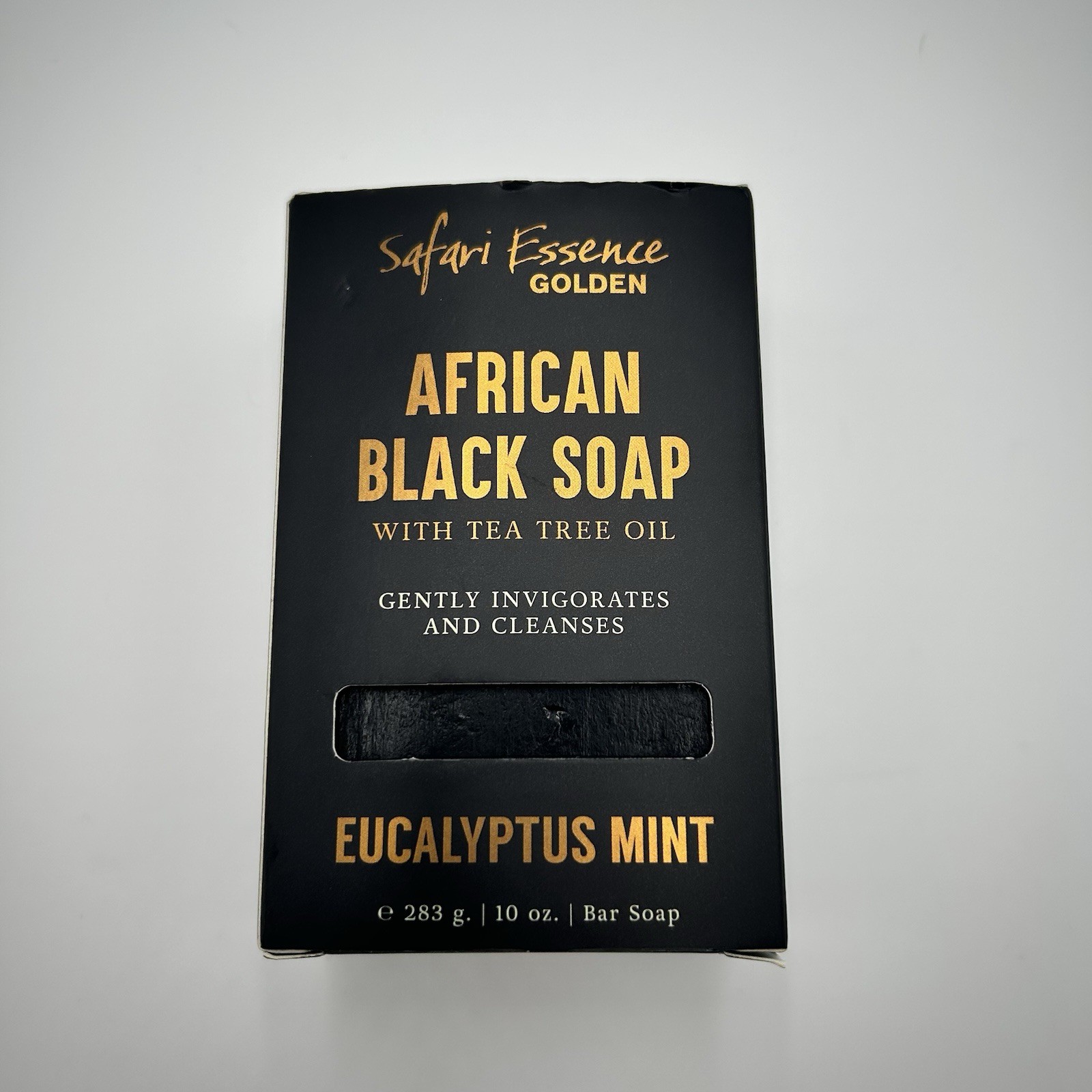 Safari Essence Golden – Eucalyptus Mint African Black Soap Bar – 10 oz.