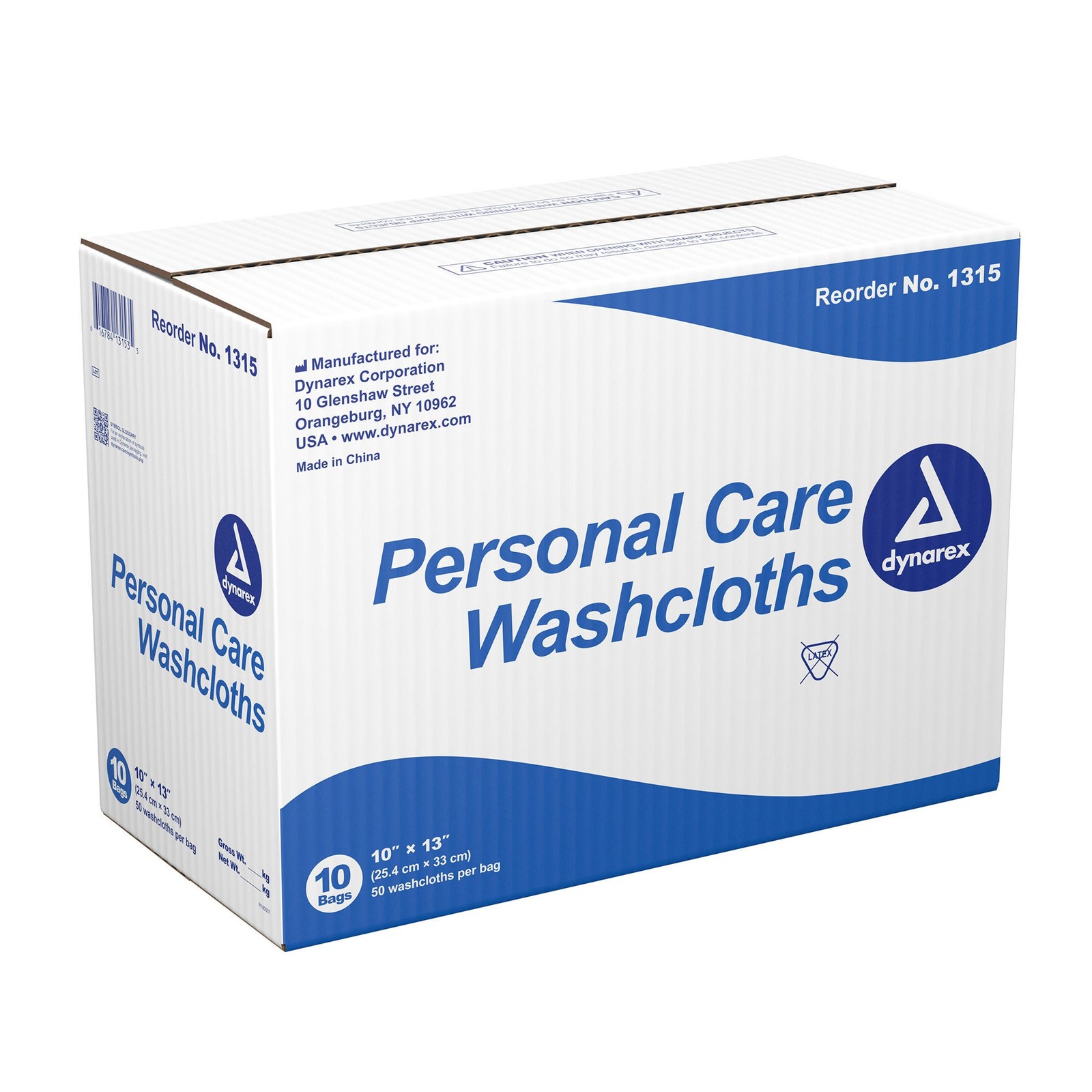 Dynarex Adult Wipe or Washcloth 10 x 13″ 1315 10 Pack 500 Wipes