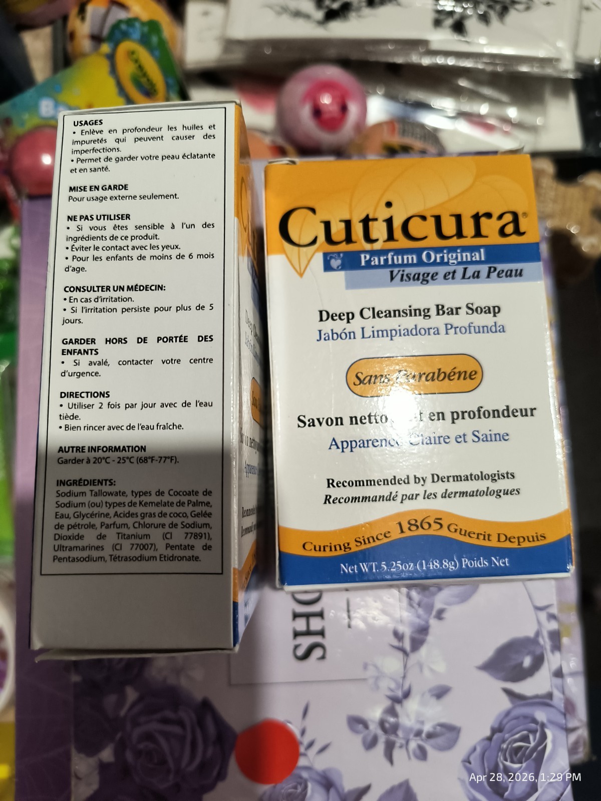 6 Pack Large Cuticura Bar Soap Face & Body Deep Cleansing Original Scent 5.25 Oz