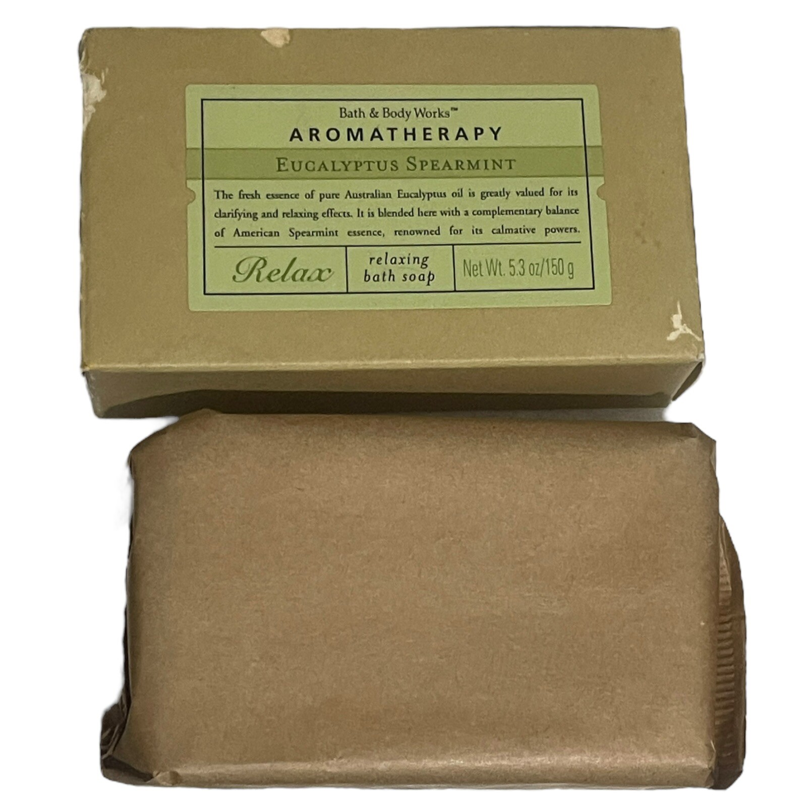 Bath Body Works Aromatherapy Eucalyptus Spearmint Relaxing Bath Soap 5.3 oz New