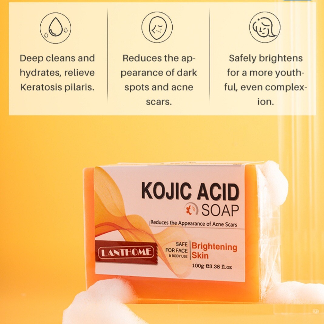 original kojie san kojic acid soap, Lightening Anti-Acne Kojic Acid Soap 100g