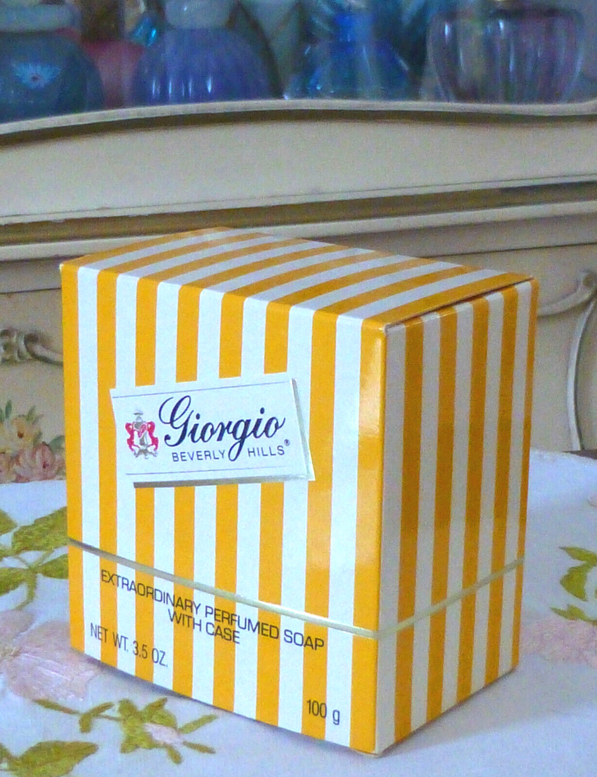 VTG 1980s ORIG Giorgio Beverly Hills Extraordinary Perfumed Soap w Case 3.5 Oz